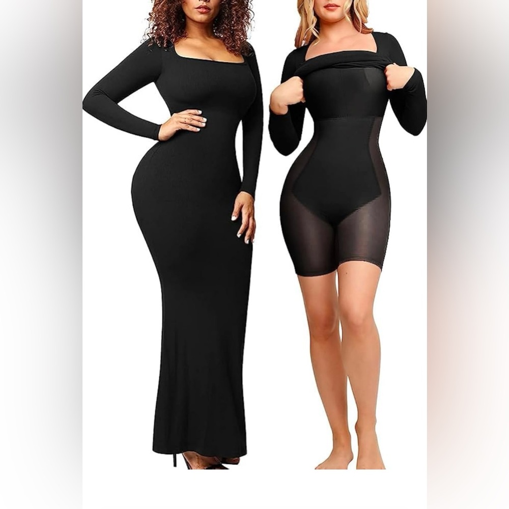 Popilush Shaper Maxi/Mini Built in Shapewear Bra 8 in 1 Women Long Sleeve